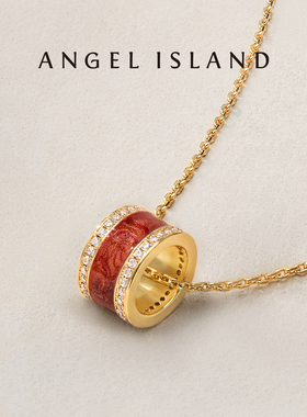 「Luna」朱砂痣滴釉锆石路路通项链女ANGEL ISLAND天使岛轻奢配饰