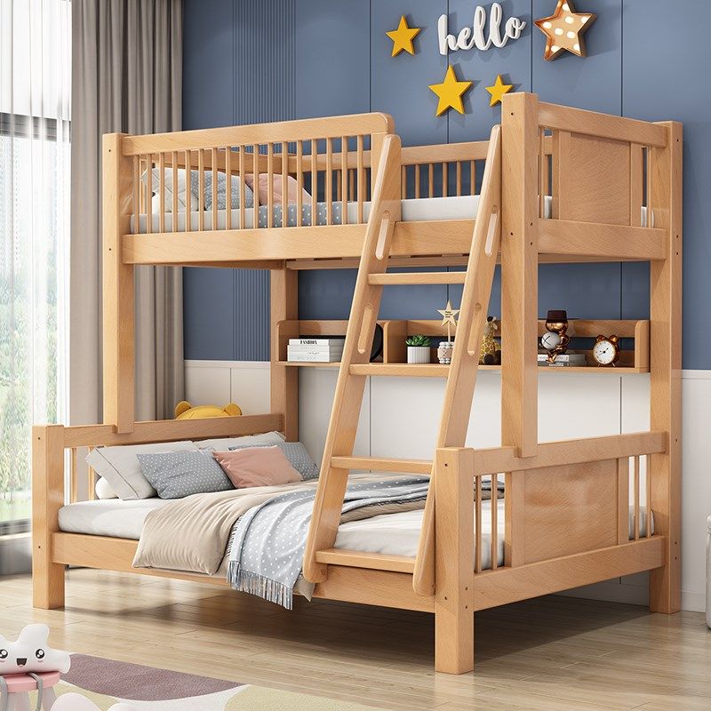 榉木上下床双层床两层高低床双人床上下铺木床儿童床子母床组合床,淘宝优惠券,粉丝福利购,淘宝优惠卷