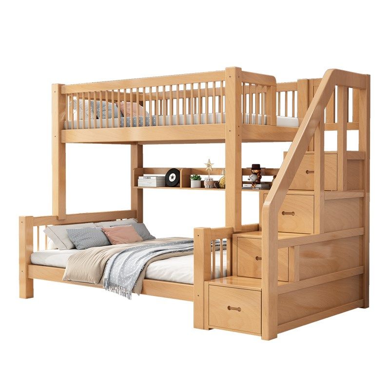 榉木上下床双层床两层高低床双人床上下铺木床儿童床子母床组合床,淘宝优惠券,粉丝福利购,淘宝优惠卷