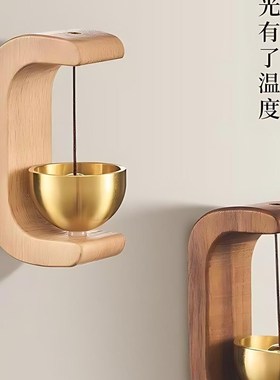 吸门式铜铃入户多巴胺门铃风铃日式开门进门提醒铃铛礼物门挂装饰