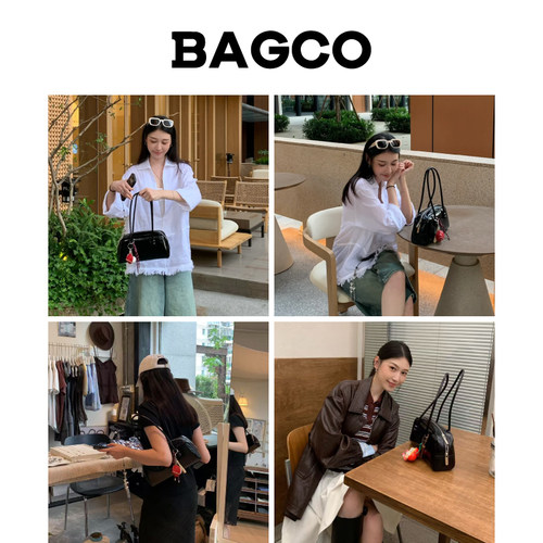 BAGCO 春夏大容量经典简约波士顿枕头包单肩腋下包手提女士法棍包 - 图0