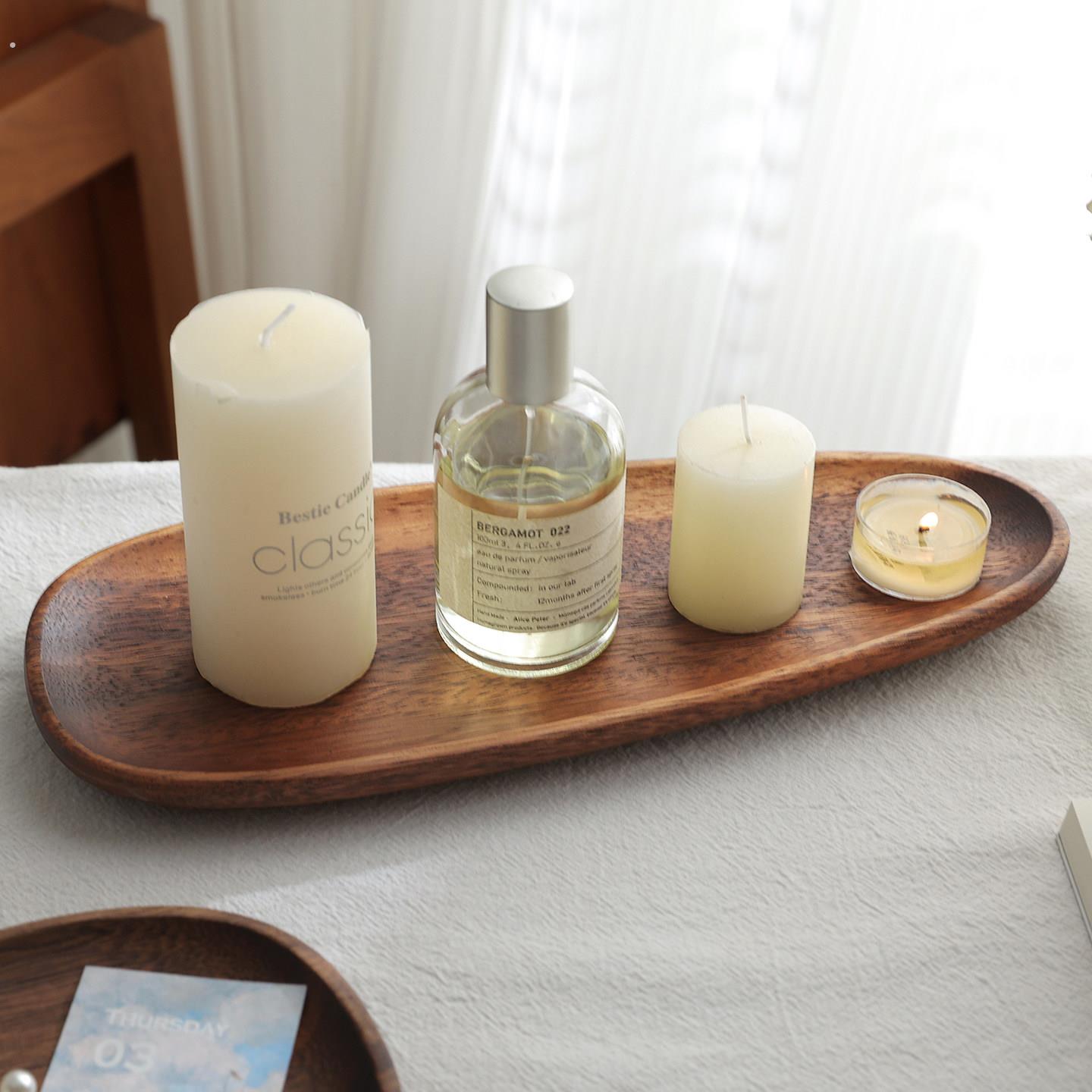 Lovely Days Japanese Irregular Walnut Storage Tray Desktop Jewelry Storage Tray Ring Jewelry Storage Tray