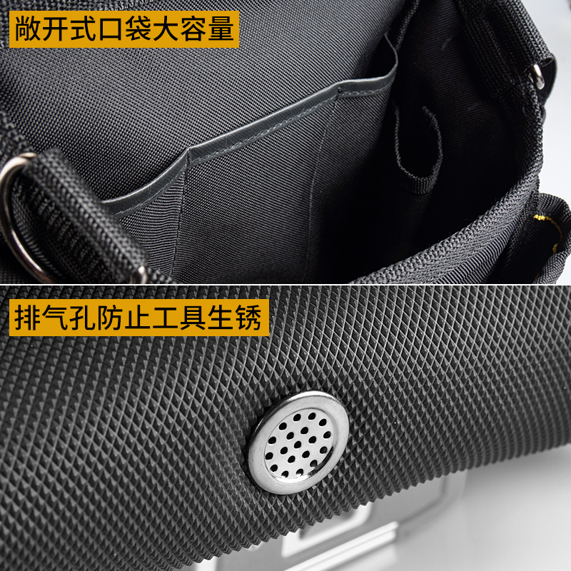 常胜客双肩工具包帆布多功能电脑包大容量加厚重型维修电工包大号 - 图2