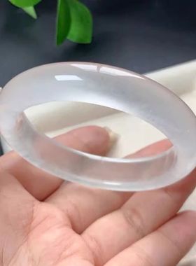 水沫玉手镯高冰雪花冰种