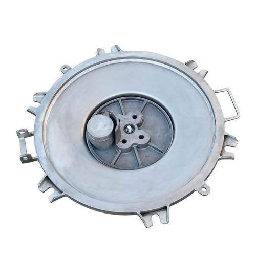 湖北不锈钢6爪防爆人孔盖罐车快开防爆人孔盖带法兰款 - 图2