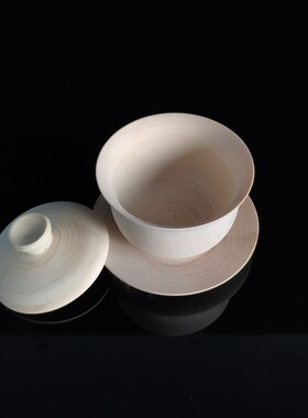 木制品大漆木胎漆器材料生漆漆画木碗DIY椴木胎可加工定做 茶碗