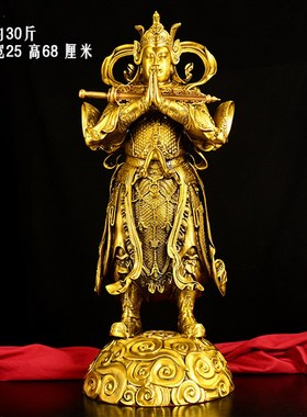 精工韦陀菩左右护法伽蓝神像韦驮站像家居佛堂供奉