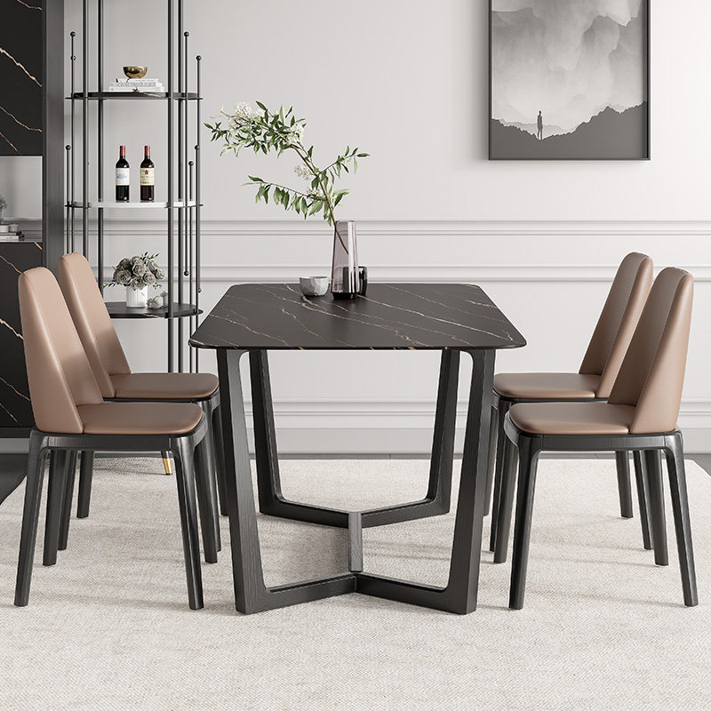 意式极简岩板餐桌现代简约家用小户型餐桌椅组合饭桌桌子,淘宝优惠券,粉丝福利购,淘宝优惠卷