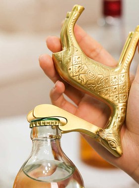 木南创意黄铜小鹿啤酒开瓶器客厅电视柜家用桌面装饰品
