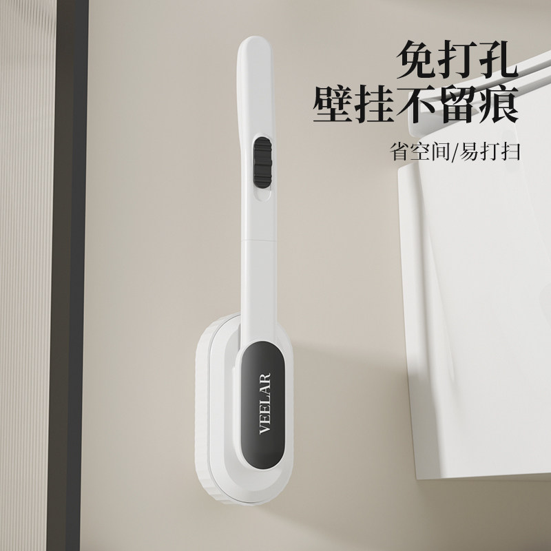 VEELAR一次性刷头马桶刷子带底座替换头日抛式壁挂厕所清洁挂墙式 - 图1