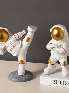太空人宇航员客厅装饰创意客厅玄关书架电视柜酒柜饰品现代