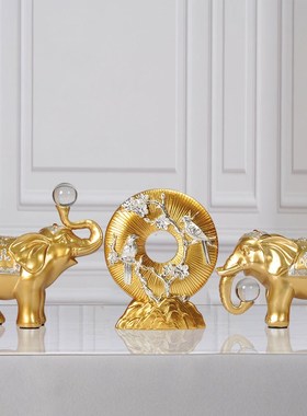 大象家居酒柜电视柜装饰品客厅玄关入户招财新居开业礼品