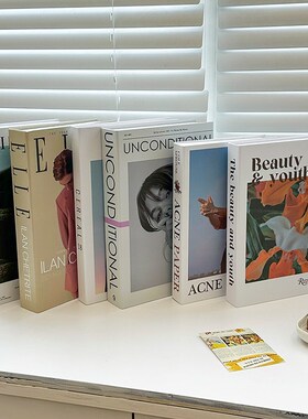 假书装饰书简约现代仿真书创意生活杂志摄影道具