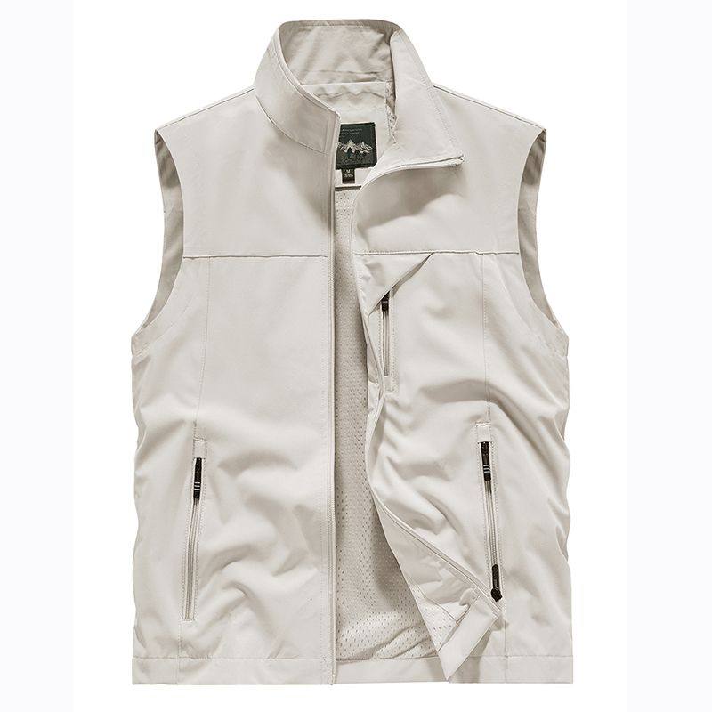 春季薄款马甲男士户外休闲工装背心立领简约坎肩宽松大码纯色马夹,淘宝优惠券,粉丝福利购,淘宝优惠卷