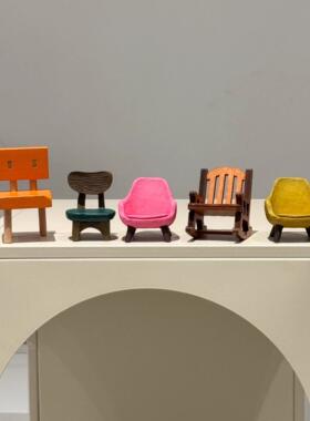 【新家的小角落】五把小椅子摆件可爱治愈系电视柜装饰有趣小摆件