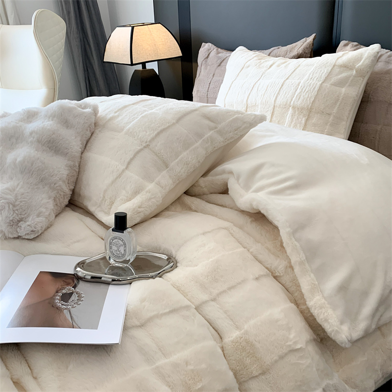 加厚保暖a类懒兔毛单件被罩亲肤双面绒单双人冬季被罩定制 - 图0