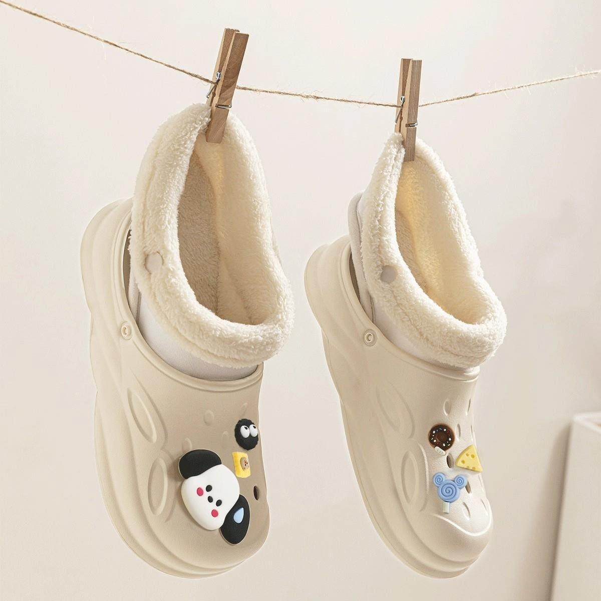 德国加绒洞洞鞋医护用手术室棉拖鞋女士冬季2026新款保暖防滑防水,淘宝优惠券,粉丝福利购,淘宝优惠卷