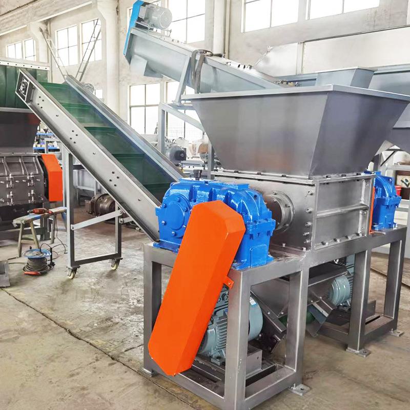 双轴撕碎机生产厂家废旧矿泉水瓶塑料破碎机塑料薄膜大型撕碎机 - 图0