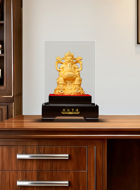 绒沙金财神爷摆件招财开业礼品