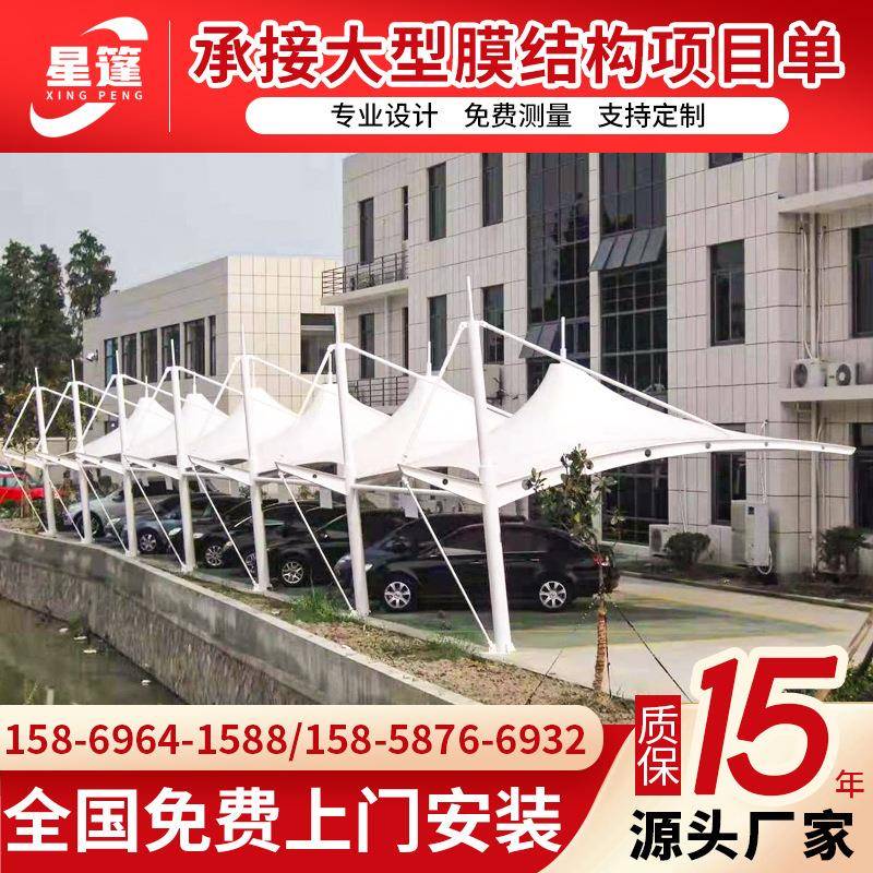 停车棚小区电动自行车雨棚私家车雨棚汽车充电桩停车篷定制安装 - 图2