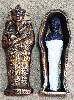 装饰品摆件2020新款木乃伊手办埃及纪念品饰品棺材道具模型工艺品