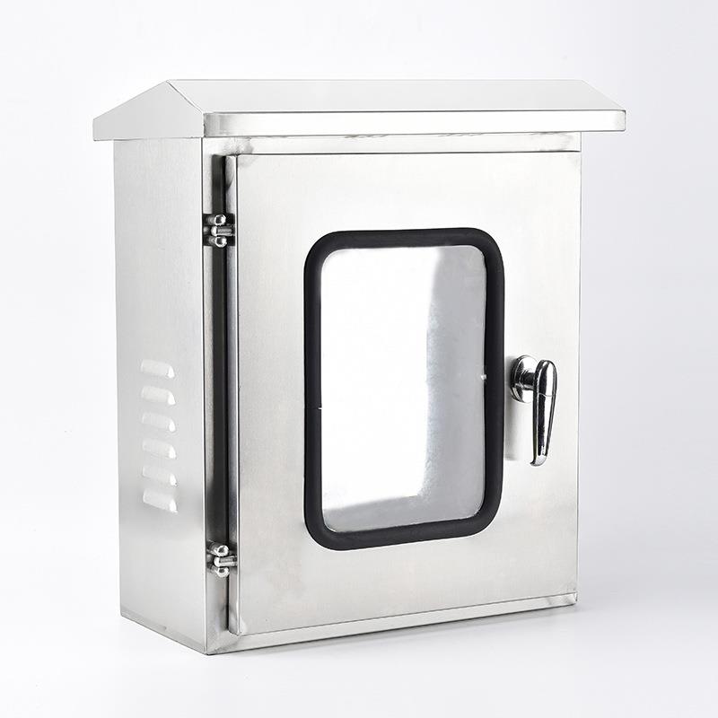 上齐户外201不锈钢配电箱304双层门防雨布线弱电防水控制箱基业箱 - 图0