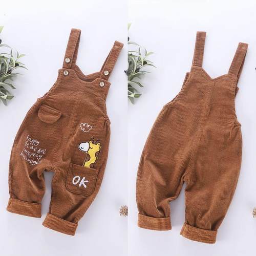 2023秋冬季休闲婴幼儿背带裤男女通用灯芯绒背带裤婴儿 - 图3