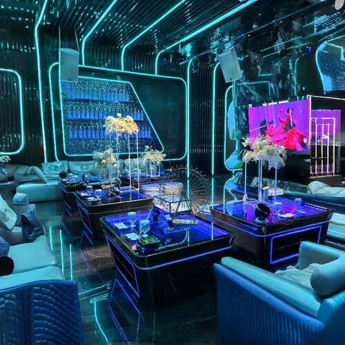 派对发光散台酒吧台夜场包厢卡座钢化玻璃 - 图2