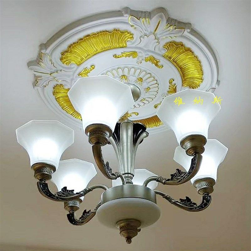 欧式灯盘PU吊顶灯池装饰材料天花板法式仿石O膏线圆形雕花灯座现,淘宝优惠券,粉丝福利购,淘宝优惠卷
