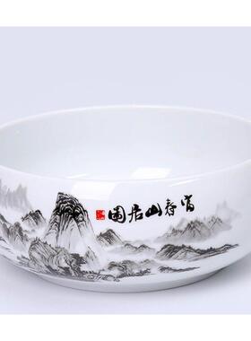 覆古装饰烟灰缸大号 家用客厅中式陶瓷 茶桌多功能茶渣废水垃圾缸