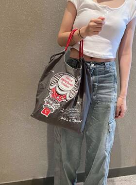 四月新款日式热气球绣花环保布袋女式球炼尼龙挎包肩斜挎包