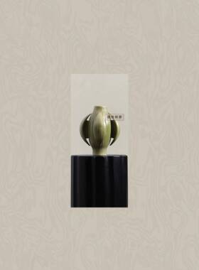 墨色林莽 中古肌理花器仿真花艺 样板间酒店高级感软装家居摆件