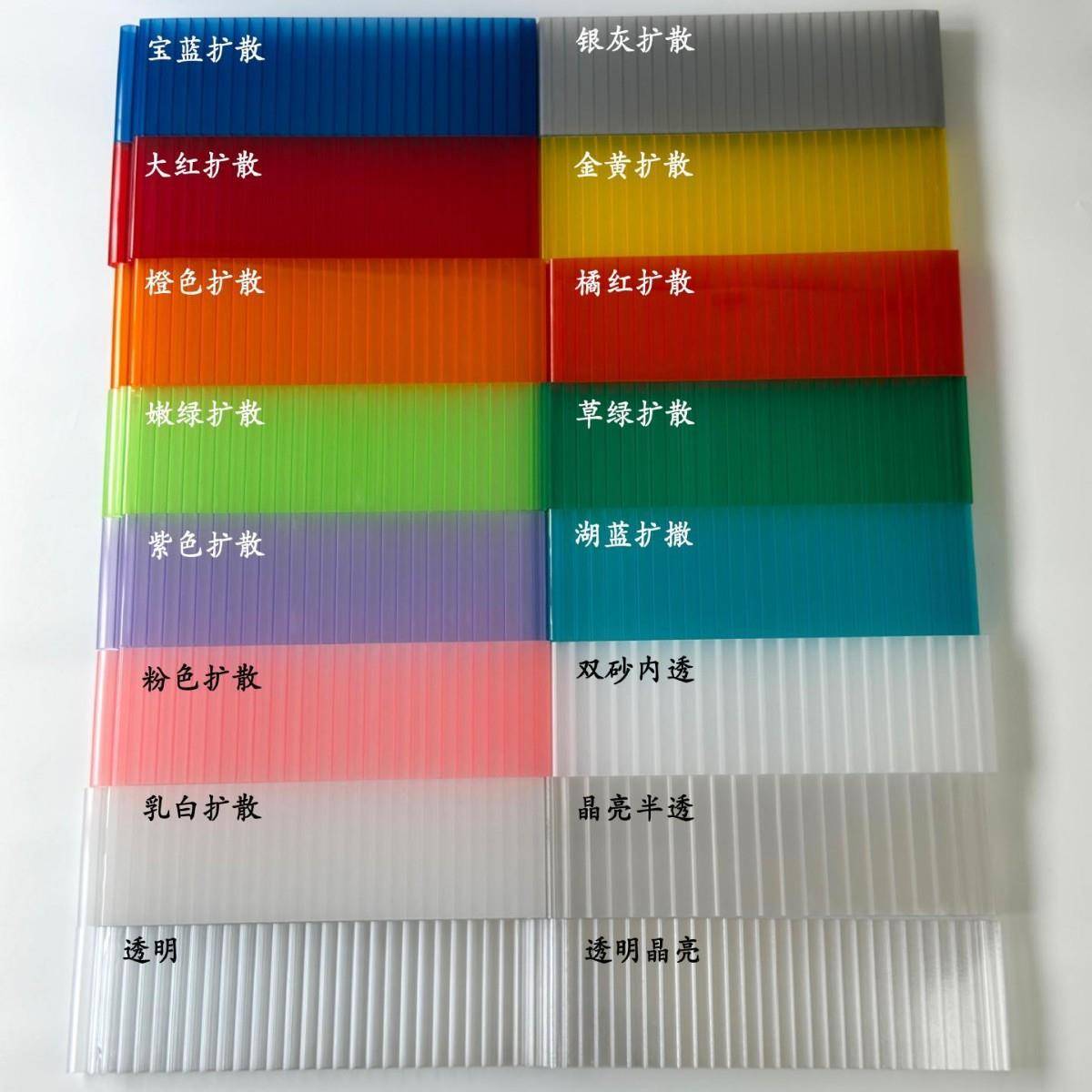 彩色PC插接阳光板0/40/50mm乳白透明晶亮橙色多规格插接阳光板 - 图1