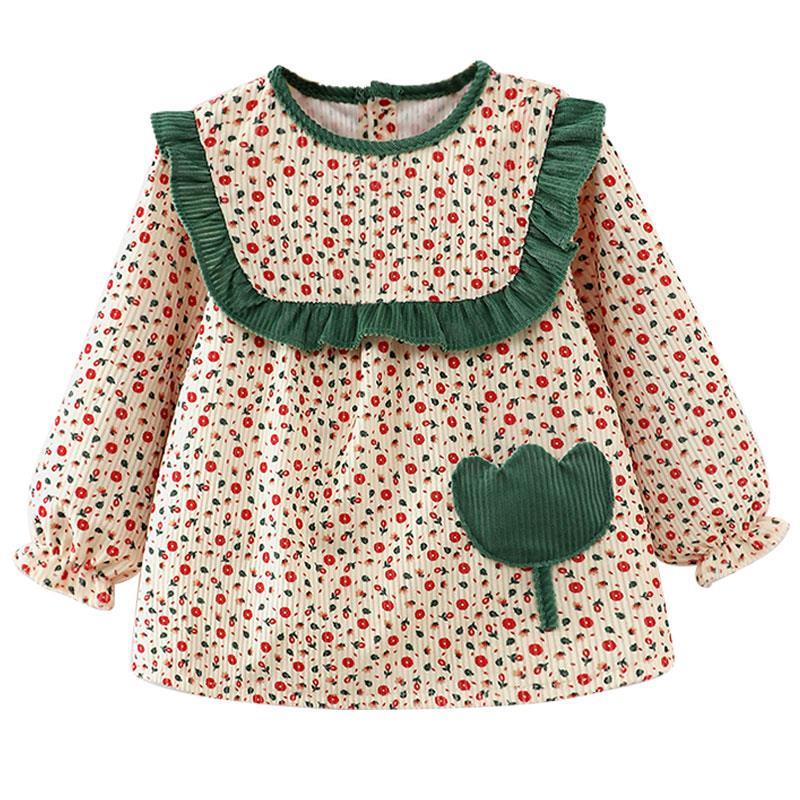 Baby girl's smock, autumn and winter outdoor wear, children's eating bib, waterproof, anti-dirty, cute apron, 2024 new protective clothing