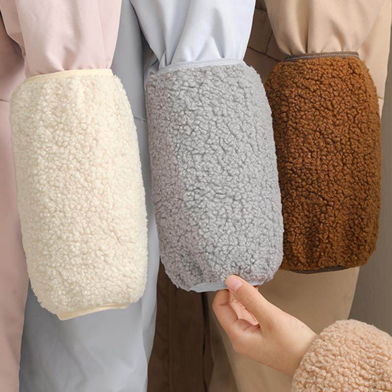 毛绒袖套女2026新款高颜值白色羽绒服防脏冬上班加肥护袖,淘宝优惠券,粉丝福利购,淘宝优惠卷