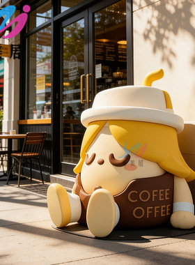 大型杯子玻璃钢雕塑咖啡店引流装饰摆件商场景区文旅创意打卡