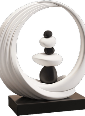 财源滚滚新中式现代简约轻奢高档客厅电视柜酒柜桌面摆件乔迁礼物