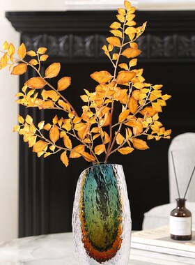 现代琉璃光影花瓶艺术创意客厅茶几玄关花器装饰摆设