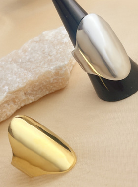 宽版钛钢轻奢高级感镀18k金简约