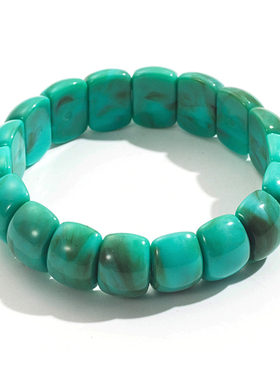 时尚彩色亚克力馒头手链女款