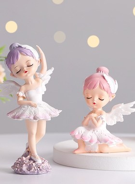 现代创意芭蕾舞者少女孩样板房间卧室公主房优雅装饰品小摆设