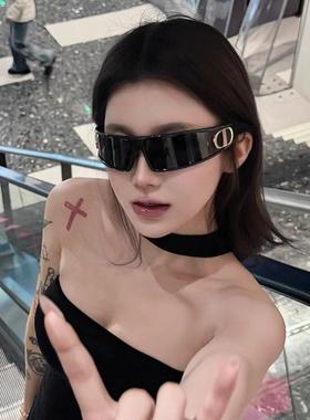 CD未来感Y2K发箍墨镜M1U护目镜高级感雪地太阳眼镜镜防晒防紫外线