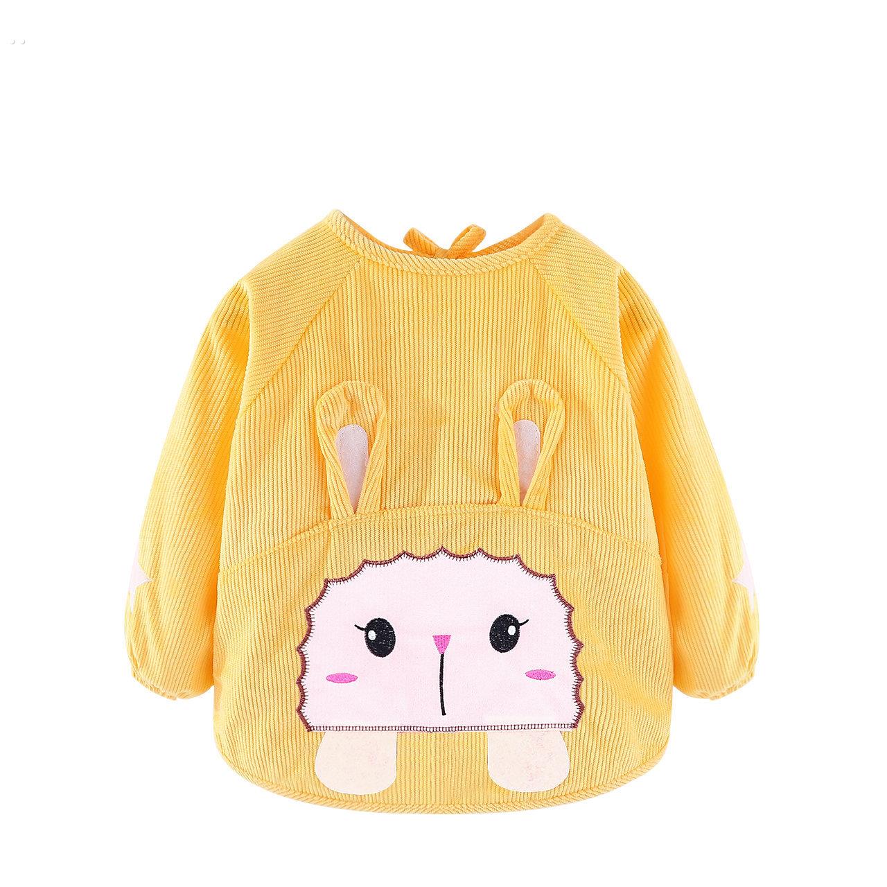 Children's eating bibs, waterproof smocks, baby style bibs, reverse dressing, food supplements, protective clothing, reverse coats, autumn and winter thickening