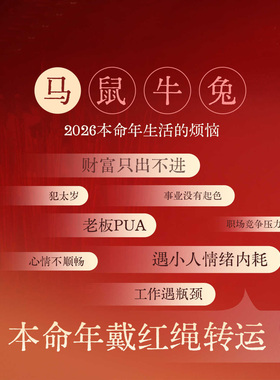 杭州灵隐本命年红绳手链