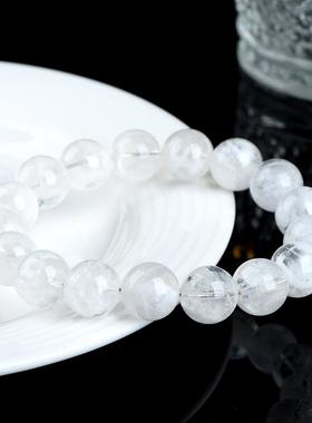 天然水晶手串白色幽灵时尚水晶