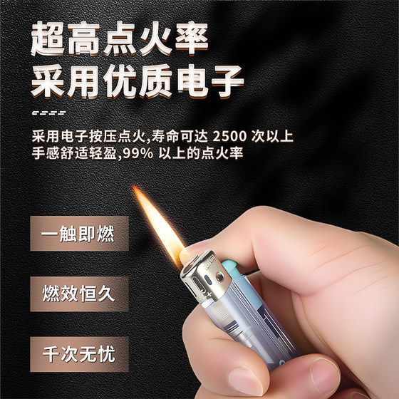 50支高档明火透明打火机耐用一次性家用点火器批发定制广告印logo