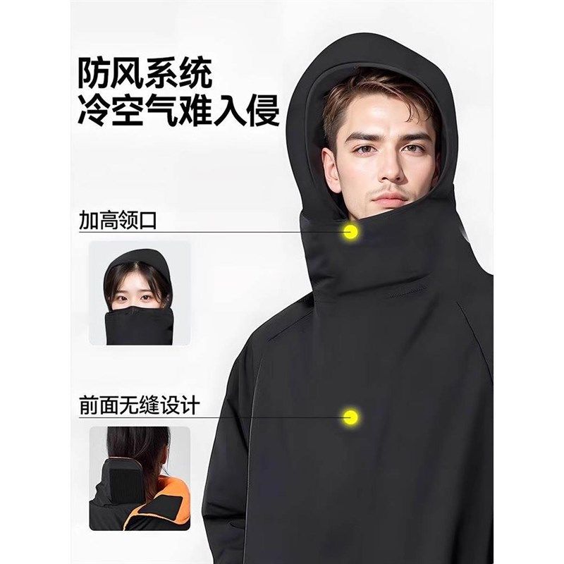 电动车挡风被冬季加绒加厚车风衣罩挡风衣骑行寒服,淘宝优惠券,粉丝福利购,淘宝优惠卷