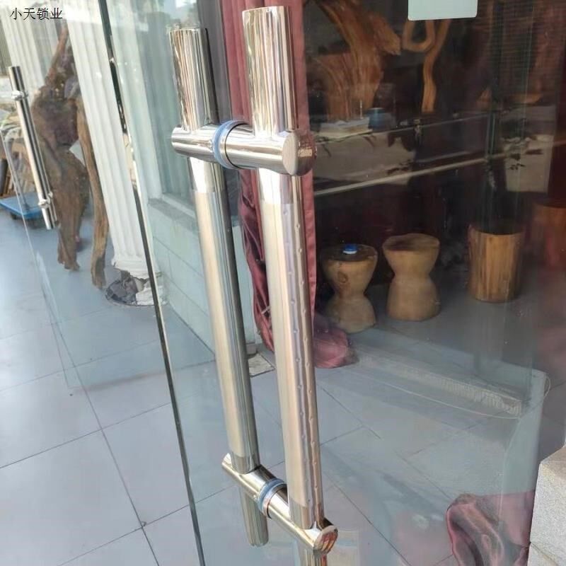 不锈钢把手孔距门把手大拉手大门玻璃门木门扶R手加厚钢化可调. - 图2