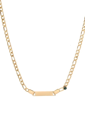 独立站新款少儿手链项链名字刻字12生辰石 亲情纪念礼物饰品