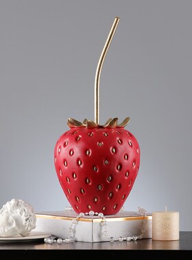 草莓装饰酒柜客厅玄关电视酒柜结婚乔迁家居工艺品